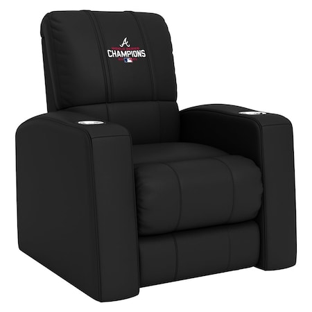 Dreamseat Relax Recliner with Atlanta Braves 2021 World Champions Logo XZ418301RHTCDBLK-PSMLB20013